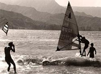 Joey Skaggs windsurfs from Hawaii to California