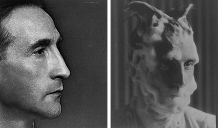 Profile Portrait of Marcel Duchamp & Duchamp with Shaving Lather for Monte Carlo Bond, by Man Ray